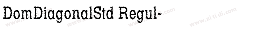 DomDiagonalStd Regul字体转换
